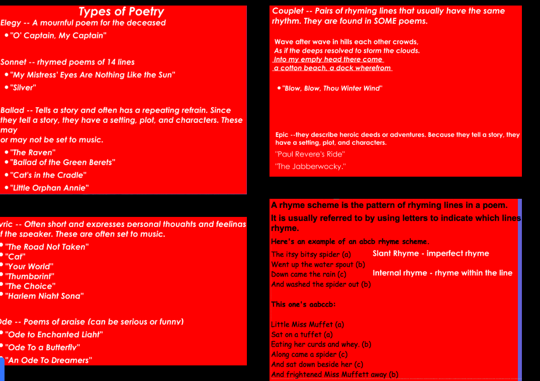 Writing Poetry - OUR SITE!